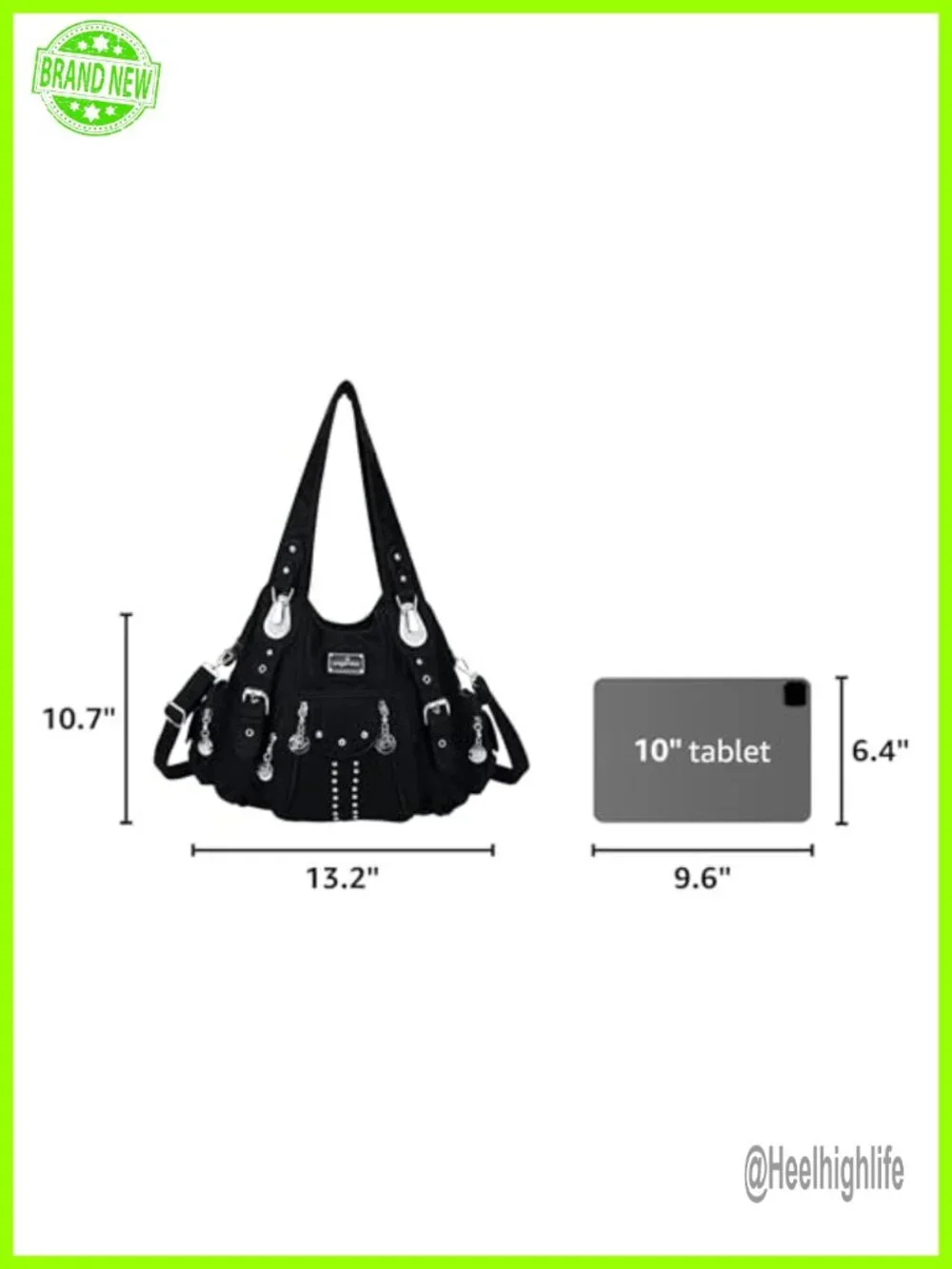 Washed PU Leather Large Hobo Bag with Multiple Pockets, Adjustable Strap